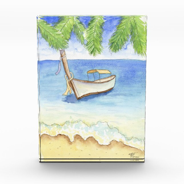 Bloc Photo Matin à Bali Aquarelle (Devant)