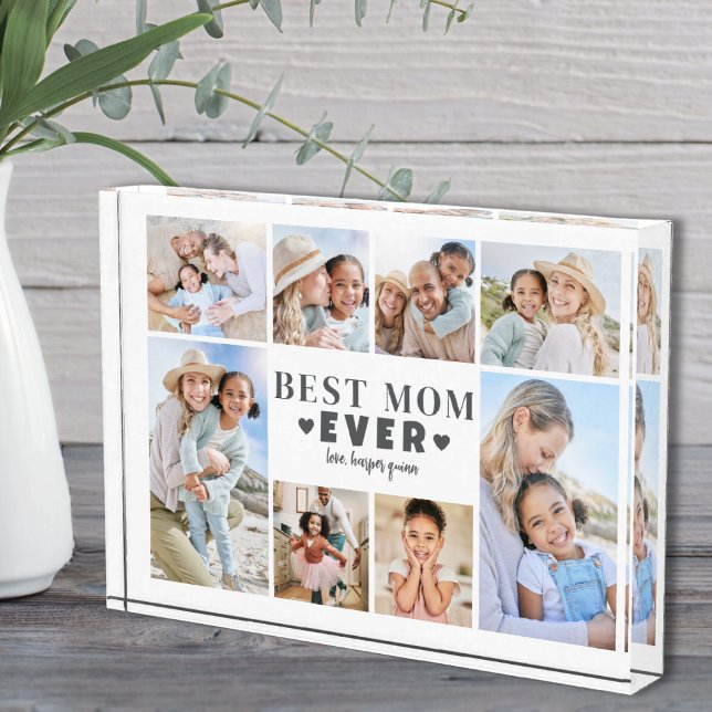 Bloc Photo Meilleur collage de maman (Best Mom Collage Photo Block)