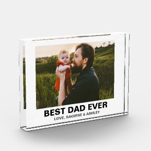 Bloc Photo Meilleur Papa Jamais Fête des pères Décor De Lit P