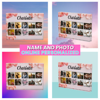 Bloc Photo Meilleure Maman Floral Script