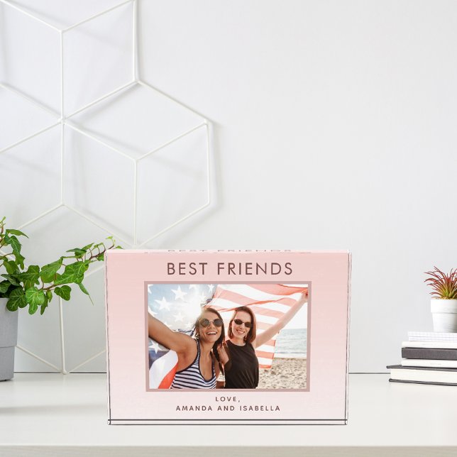 Bloc Photo Meilleurs amis blush or rose BFF photo (Créateur téléchargé)