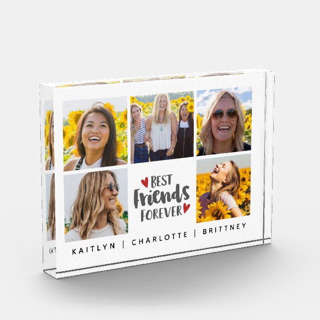 Bloc Photo Meilleurs amis pour toujours 5 Photo Collage Bloc (Gauche)