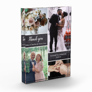 Bloc Photo Merci Cadeau du parent Mariage Photo Collage