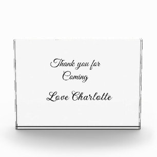 Bloc Photo merci d'être venu nom du message texte 