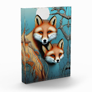 Bloc Photo Mère et bébé Fox