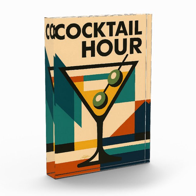 Bloc Photo Mid Century Modern Bauhaus Cocktail Hour Martini (Gauche)