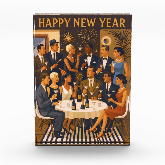Bloc Photo Mid Century Modern Martini Intellectuals New Year (Devant)