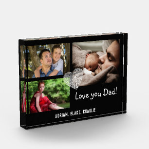 Bloc Photo Modern 3 Photo Collage Aimer You Papa Cadeau