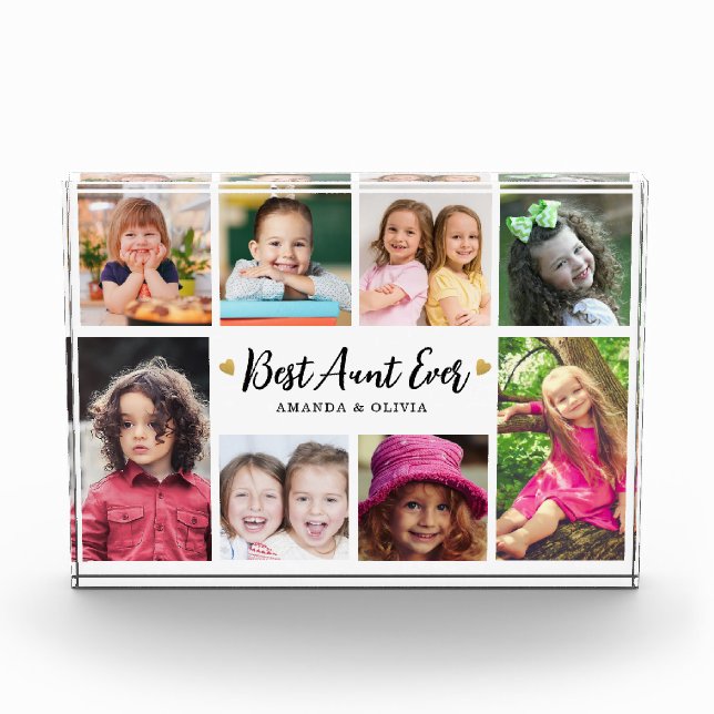 Bloc Photo Modern Best Aunt Ever 8 Picture Collage Keepsake (Devant)