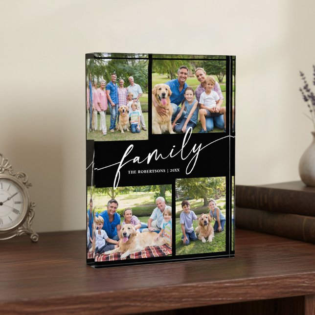 Bloc Photo Modern Family Photos Collage Script Keepsake (Créateur téléchargé)