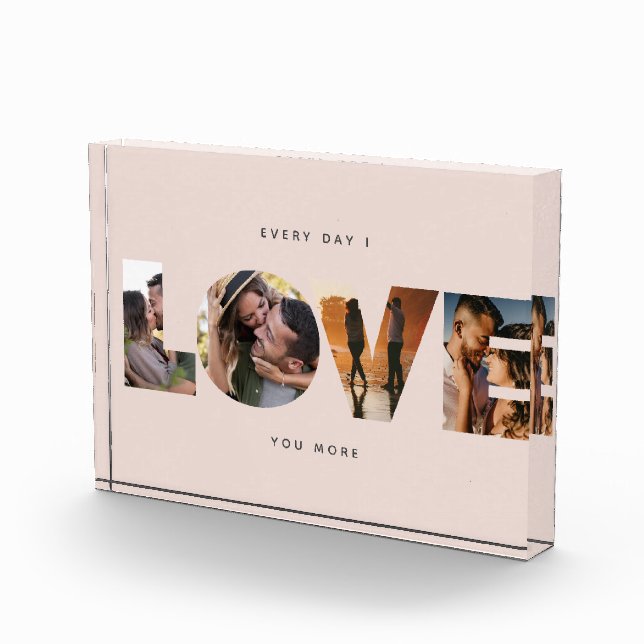 Bloc Photo Modern LOVE Collage Cutout Valentine's Day (Droite)