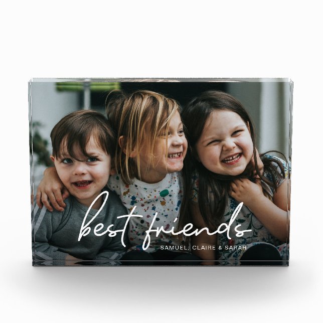 Bloc Photo Modern script Best Friends Personalized Friendship (Devant)