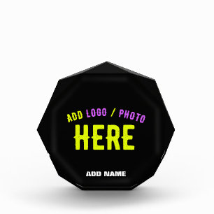 BLOC PHOTO MODERNE ET MODERNE PERSONNALISABLE NOIR VÉRIFIÉ