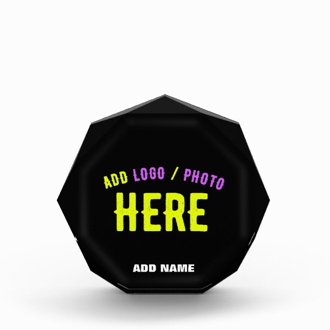 BLOC PHOTO MODERNE ET MODERNE PERSONNALISABLE NOIR VÉRIFIÉ (Devant)