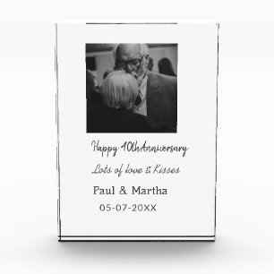 Bloc Photo Moderne heureux 40e anniversaire ajouter nom date 
