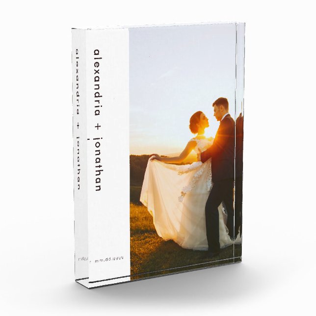 Bloc Photo Monogramme minimaliste photo moderne (Gauche)