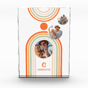 Bloc Photo Monogramme Nom Boho Arch Multi Photo Fille tendanc