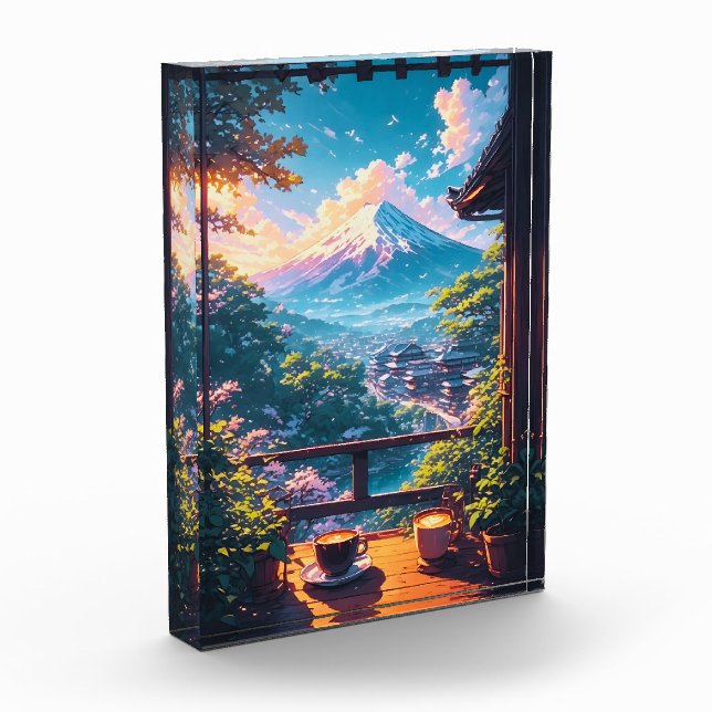 Bloc Photo Morning Calm over Fuji (Gauche)