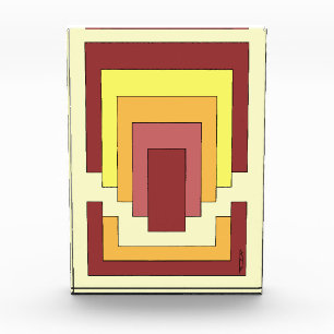 Bloc Photo Multicolor Abstrait rectangle (style les années 70