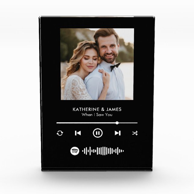 Bloc Photo Music Player Photo Frame With Custom Spotify Code (Devant)