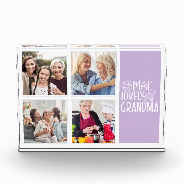 Bloc Photo Nana | Grand-mère la plus aimée Grand-mère (Devant)