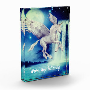 Bloc Photo Ne Cessez Jamais De Croire En Flying Unicorn Water