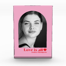 Nom de photo personnalisé amour minimaliste rose r