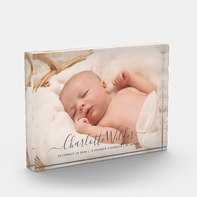 Bloc Photo Nouveau nom de script photo de bébé Statistiques d (Gauche)