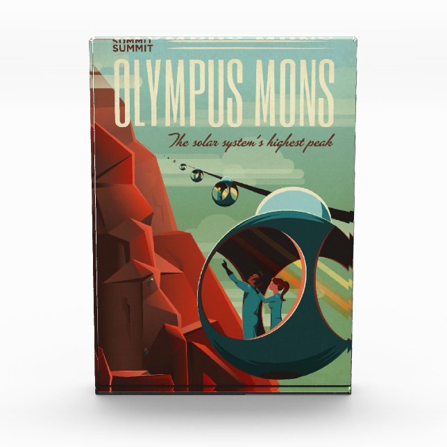 Bloc Photo Olympus Mons sur Mars, le plus haut volcan du syst (Devant)