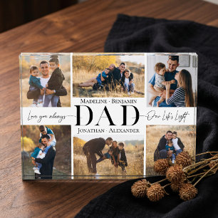 Bloc Photo On t'aime Papa Simple Collage Souvenir pour Papa