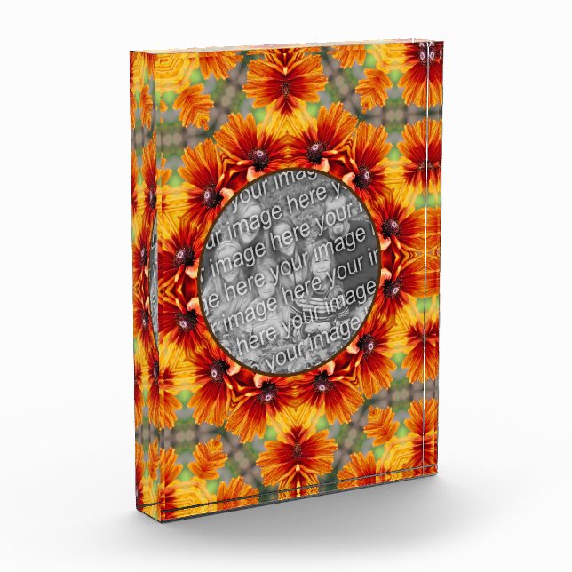 Bloc Photo Orange Black Eyed Susan Daisy Ajouter Votre (Gauche)