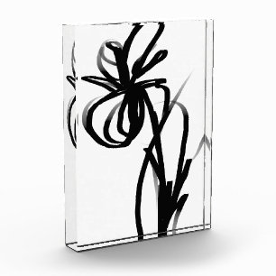 Bloc Photo Orchidée Blanc : Abstrait blanc et noir