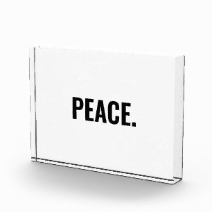 Bloc Photo Paix noir minimaliste typographie anti-guerre