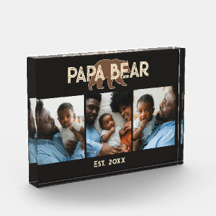Bloc Photo Papa Bear Père Année de Fondation 3 Photo