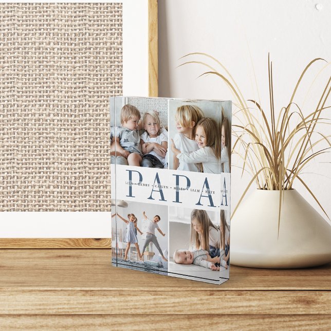 Bloc Photo Papa Grandchildren personnalisé (Créateur téléchargé)