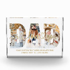 Papa I Love You 3 Photo Collage Script Hearts Gold