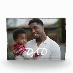 Bloc Photo Papa personnalisé établi moderne gras