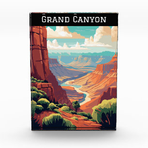 Bloc Photo Parc national du Grand Canyon Vintage Rétro Arizon