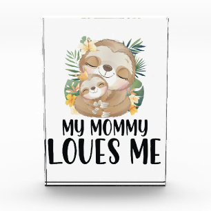 Bloc Photo Paresseux Mère et Bébé Ma Maman M'aime Tropical