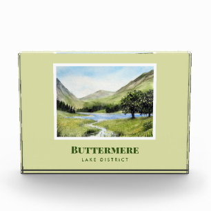 Bloc Photo Paysage aquarelle Peinture du lac Buttermere