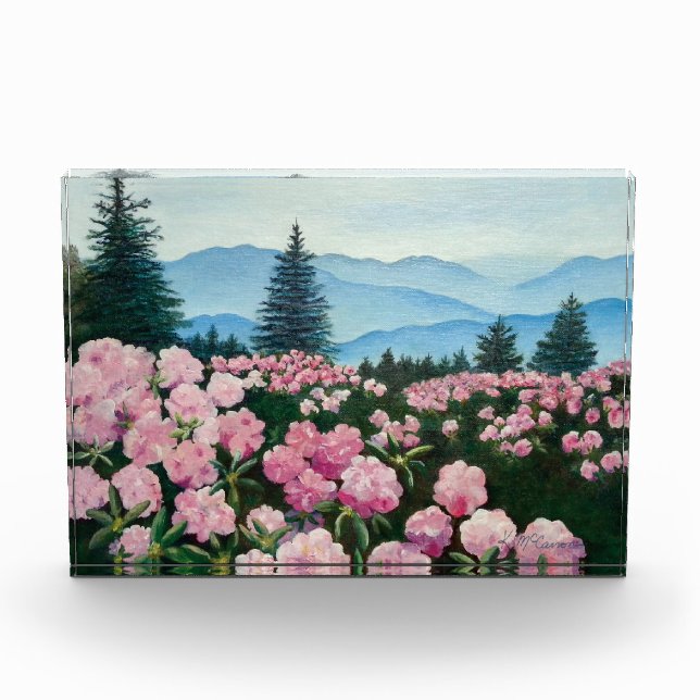 Bloc Photo Paysage de peinture à l'huile des Fleurs sauvages  (Devant)