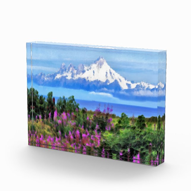 Bloc Photo Peinture sauvage surréelle en Alaska (Droite)
