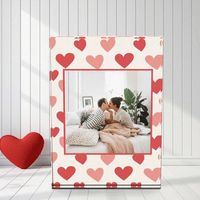 Bloc Photo Personalized Valentine Photo Heart Acrylic Block (Créateur téléchargé)