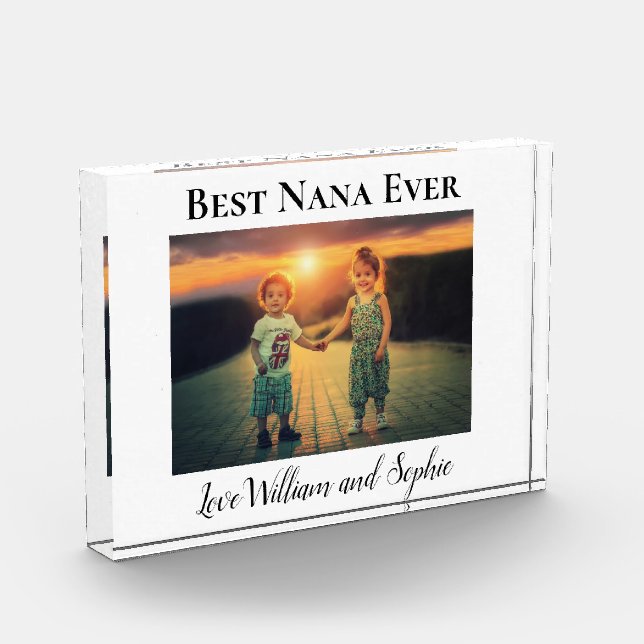 Bloc photo personnalisé Best Nana Ever (Gauche)