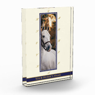 Bloc Photo Personnalisé Élégant Dressage Arena Horse Photo