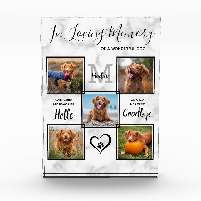 Bloc Photo Personnalisé En Mémoire Amoureuse Pet Collage Mémo (Devant)