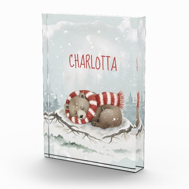 Bloc photo personnalisé Sleeping Bear, nom personn (Droite)