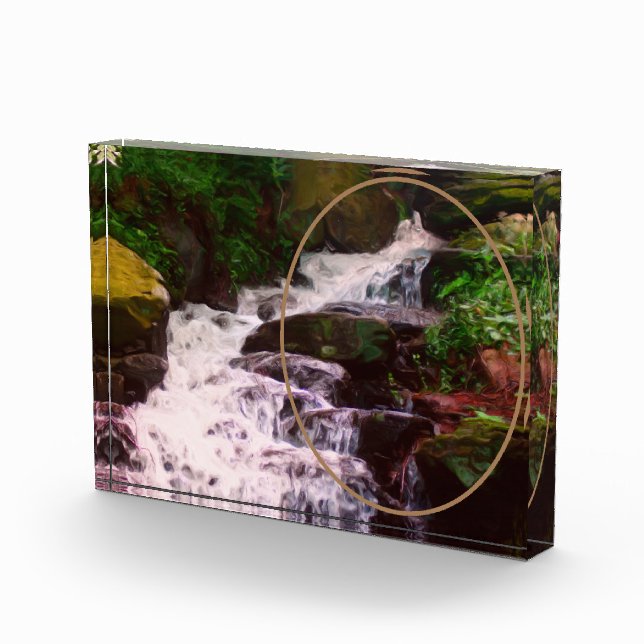 Bloc Photo Petite cascade de bois Peinture Ajouter votre (Droite)