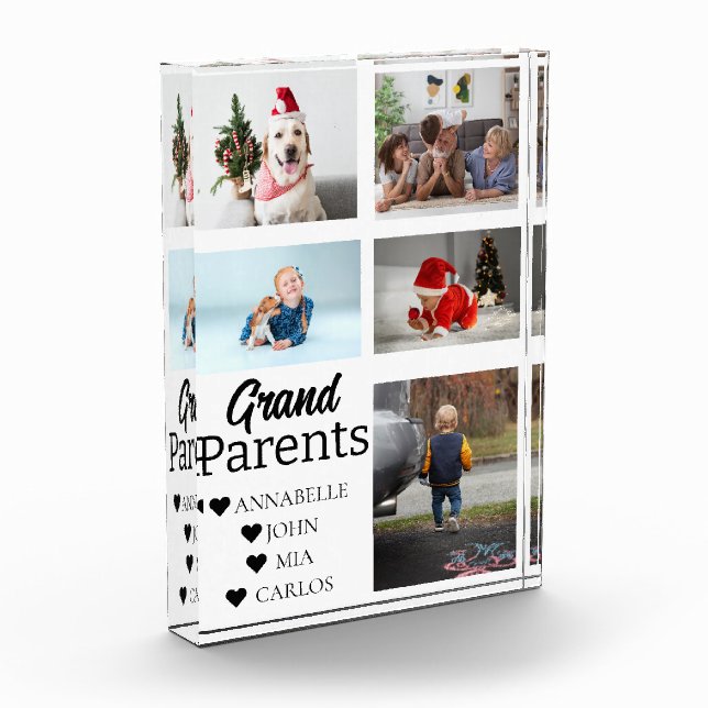 Bloc Photo Petits-parents Petits-enfants 5 Photo Collage (Gauche)