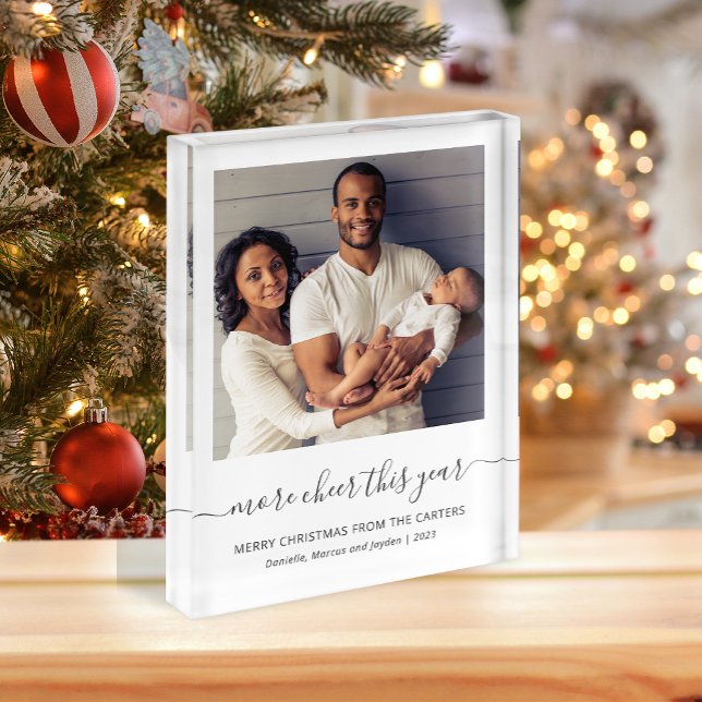 Bloc Photo Photo Block Plus de joie cette année Script Noël (Créateur téléchargé)
